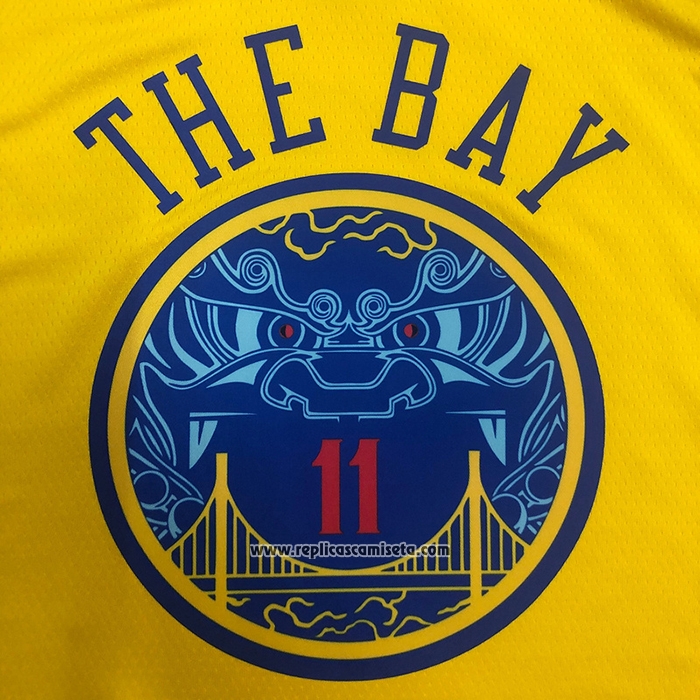 Camiseta Golden State Warriors Klay Thompson #11 Ciudad Amarillo